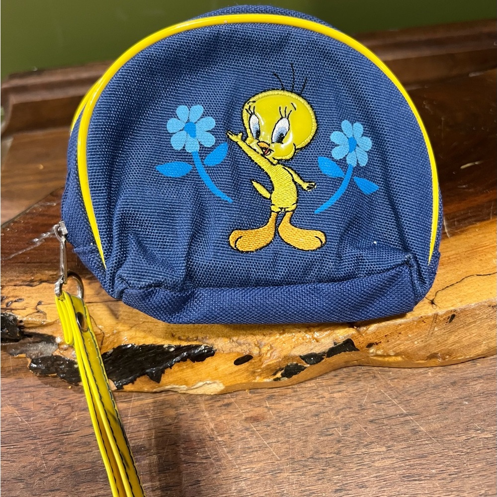 Vintage 1999 Tweety Bird Zipper Pouch 5”